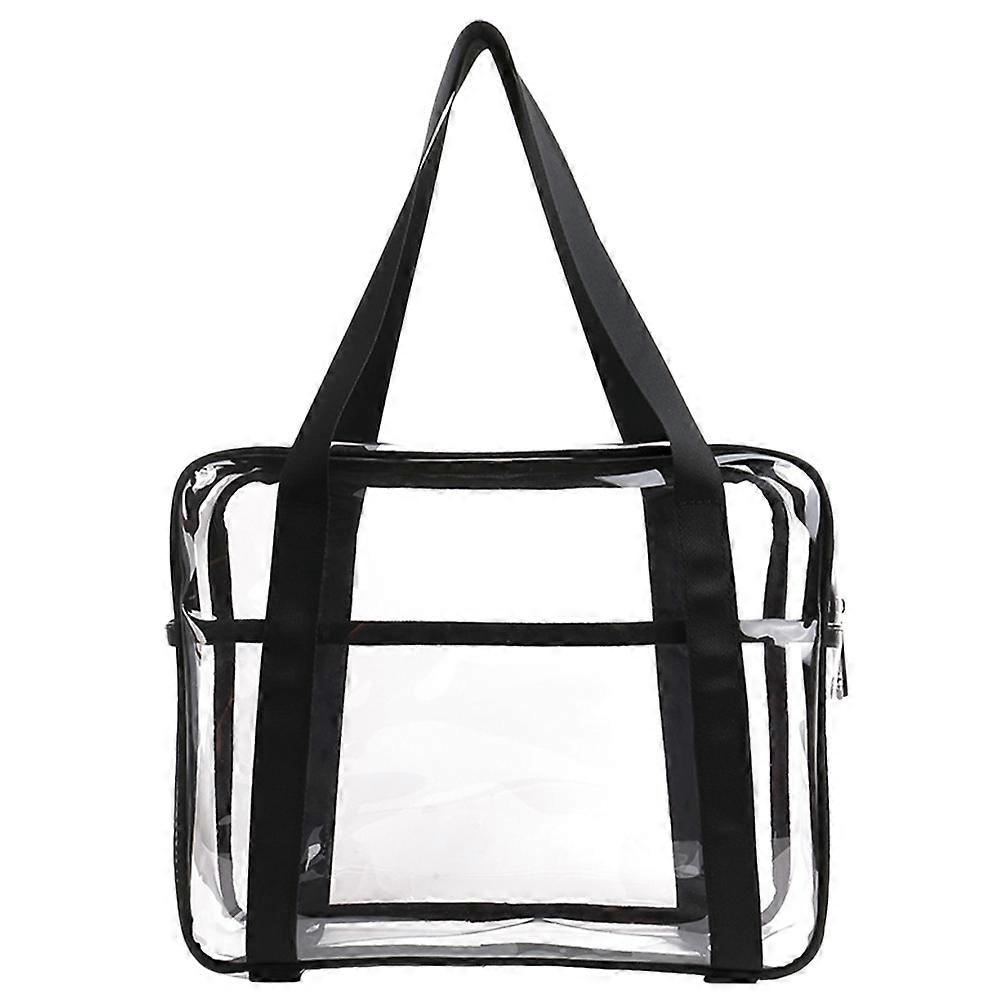 Lightweight Rectangular Travel Storage Bag Clear Design Suitable For Girls With Black Color 1Set