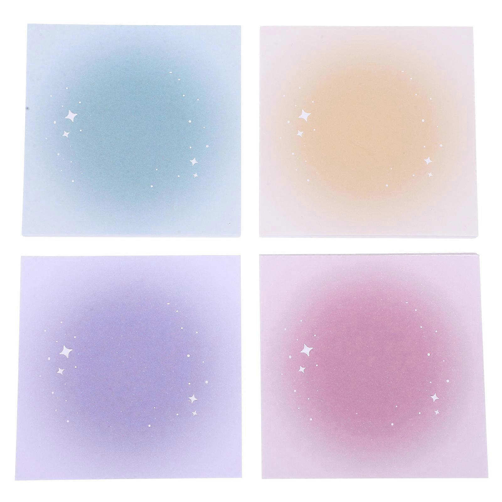 Practical Memo Pad 2Pcs Portable Writing Paper Teachers Office Supplies Assorted Color Square Scheduling