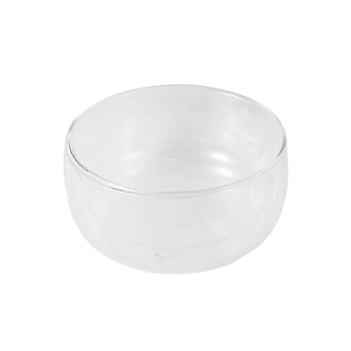 Dessert Bowl Transparent Glass for Serving 2Pcs Double Layers Salad Bowl