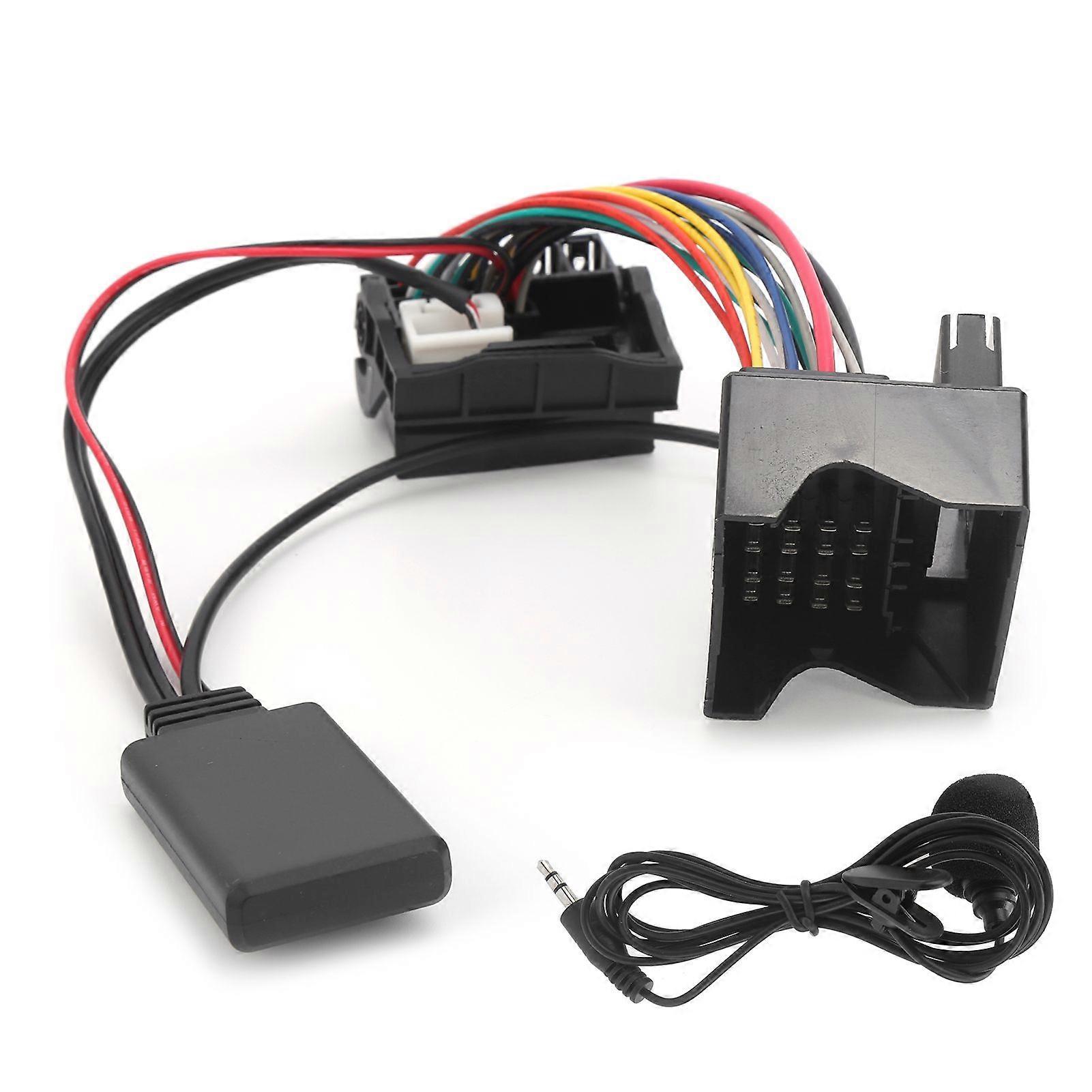 Car Bluetooth 5.0 AUXIN Cable Audio Adapter Fit for Citroen C2/ C3/ C4/ C5/ C6 with Microphone