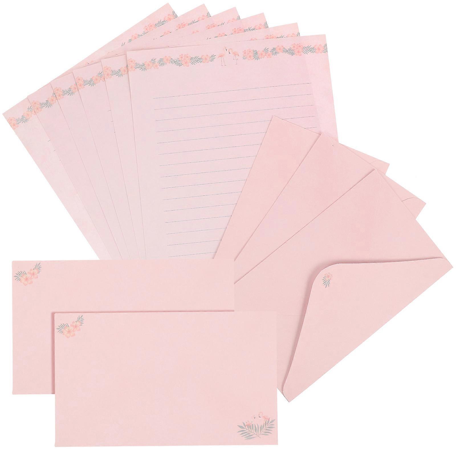 Flower Animal Envelope Letter Papers Kit with 5Sets for Writing Needs