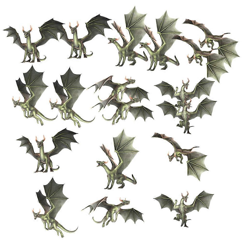 Decorative Static Sticker 54 Pcs Designed For Holiday Occasion 20x14.6cm Dragon Pattern and Rectangular Shape