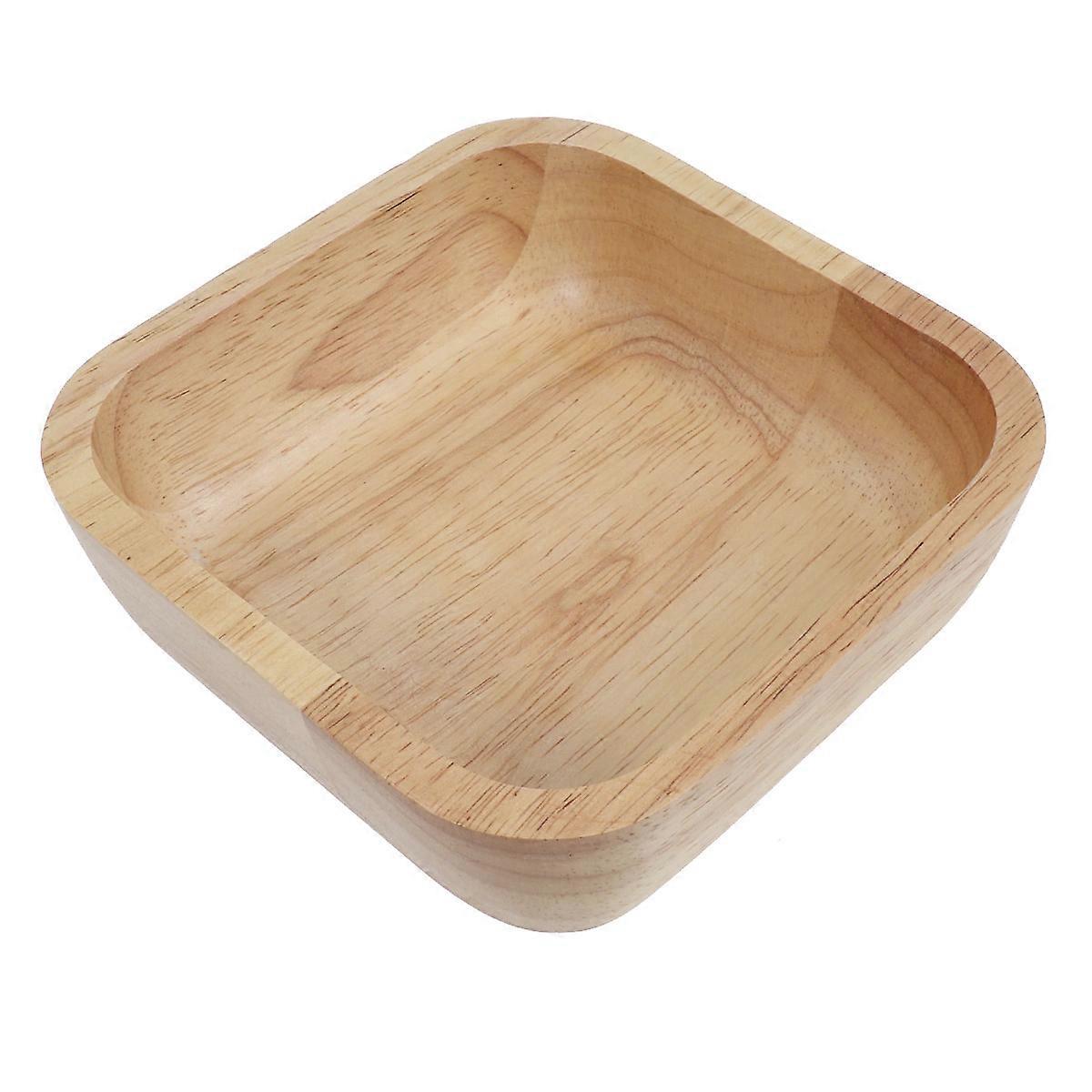 Vegetable Bowl Serving Wooden Square Bowl 2Pcs in Khaki