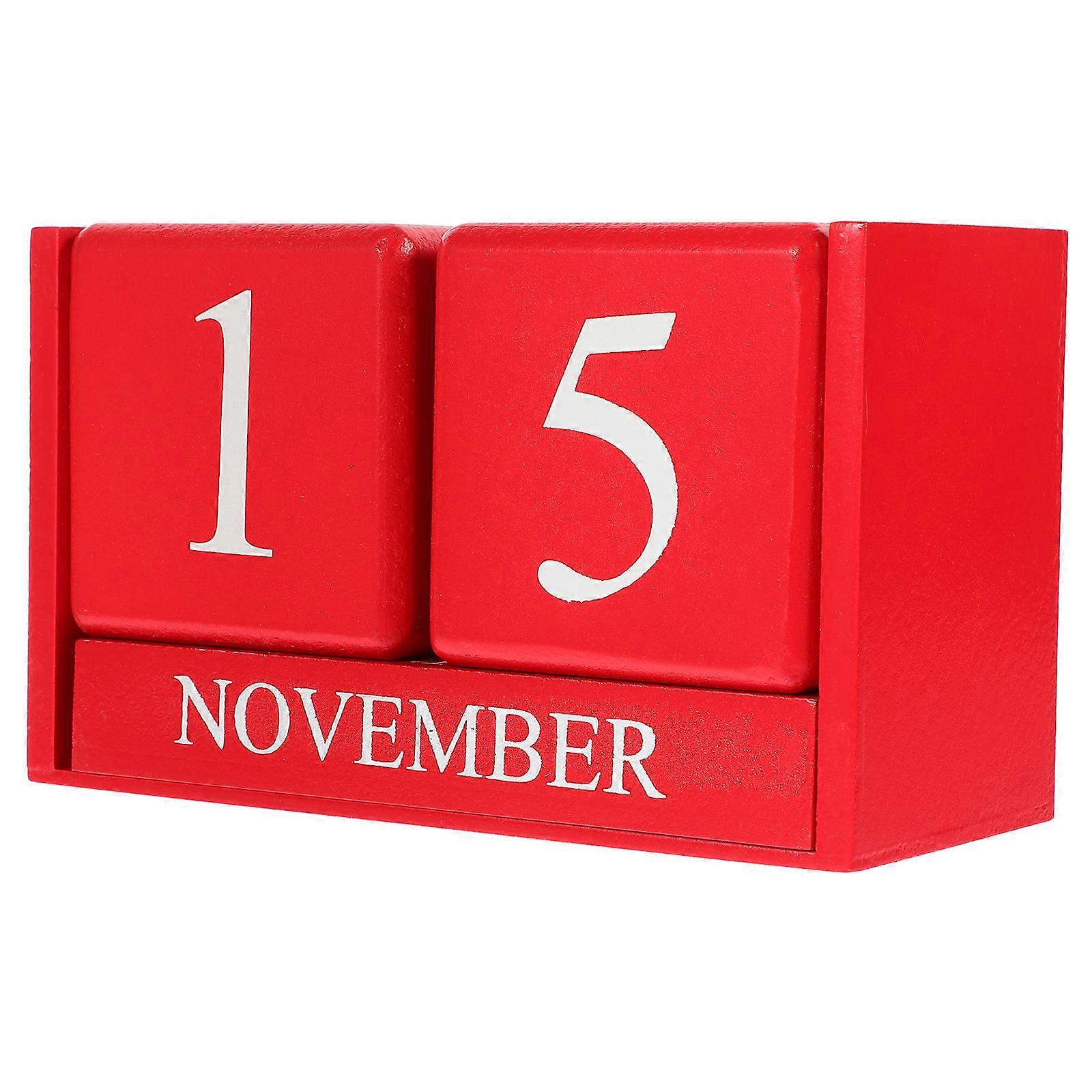 Wooden Calendar Table Calendar for Daily Use Office Supply