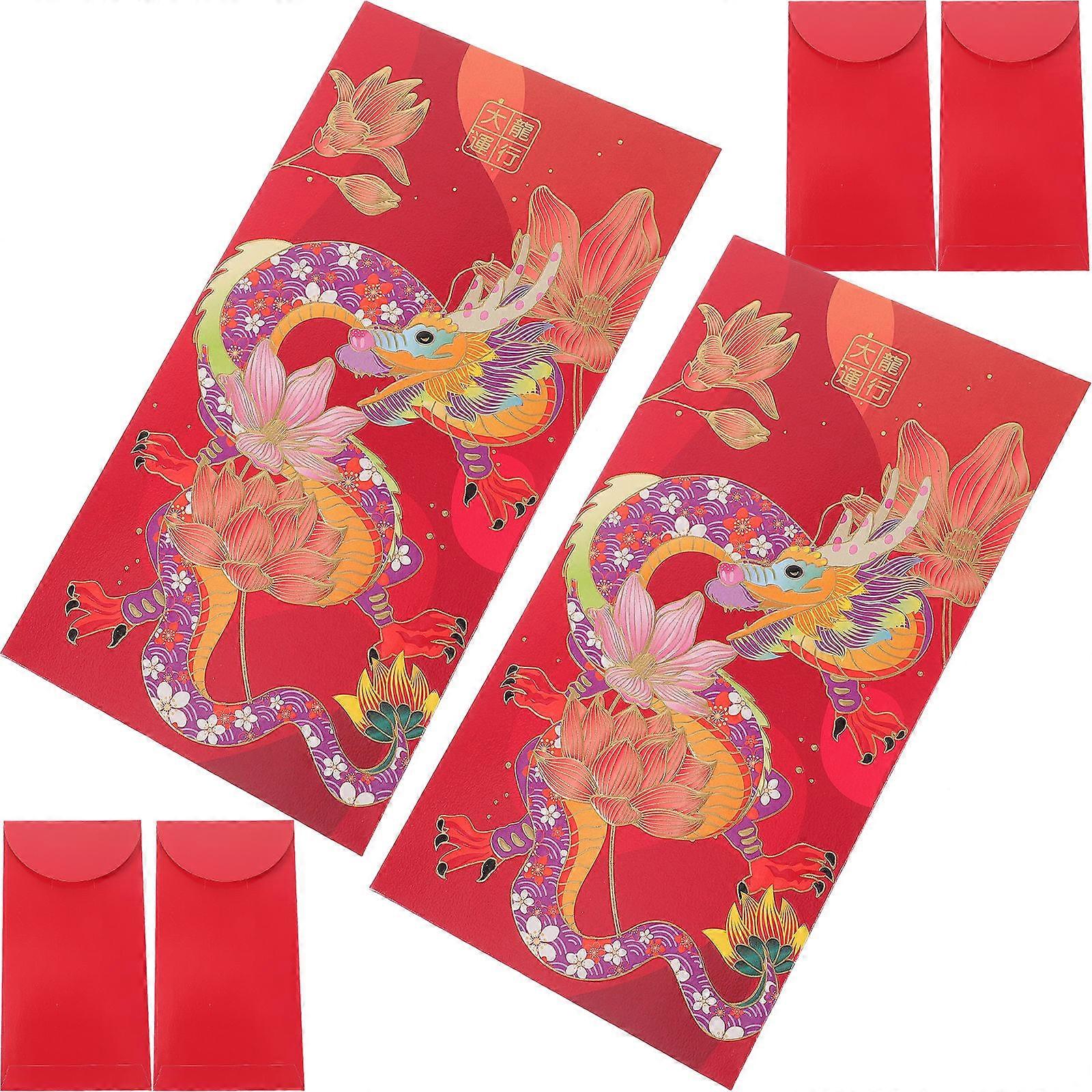 Paper Red Packet Creative Red Envelope 24 Pcs Perfect For Chinese New Year And Birthdays Featuring Bright Color Design