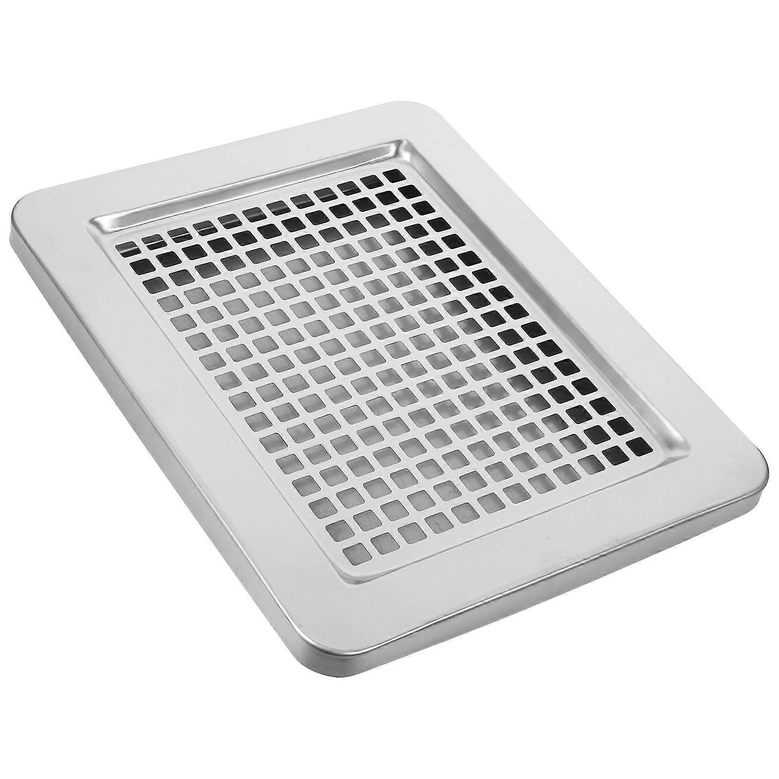 Stainless Steel Trash Can Tray Grid Lid For Office Smoking Garbage Can 12.2X9.8X4.7in Smoke Extinguishing 4 Sets