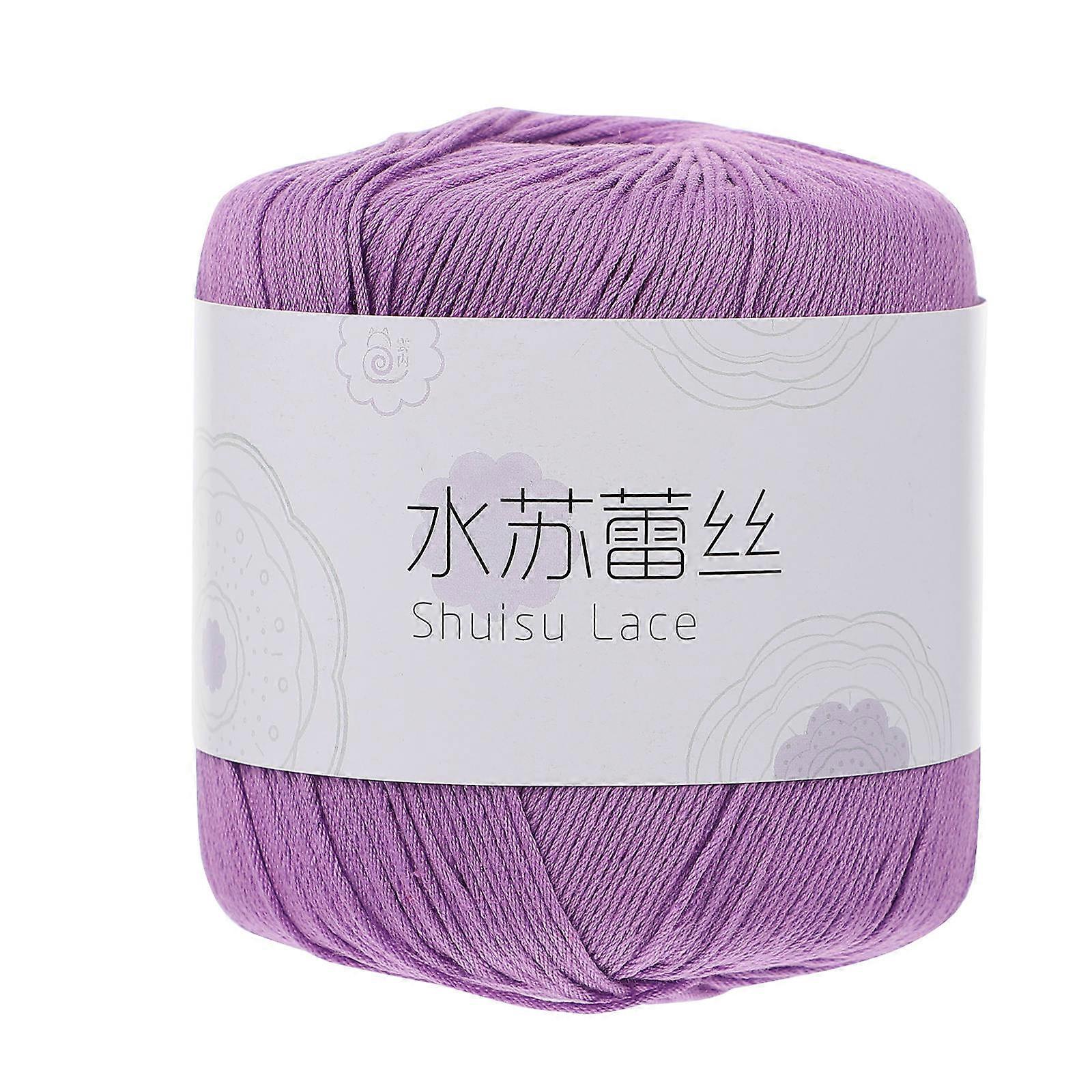 Cotton Cord DIY Craft Rope for Knitting String 1 Roll Violet Soft Braided String