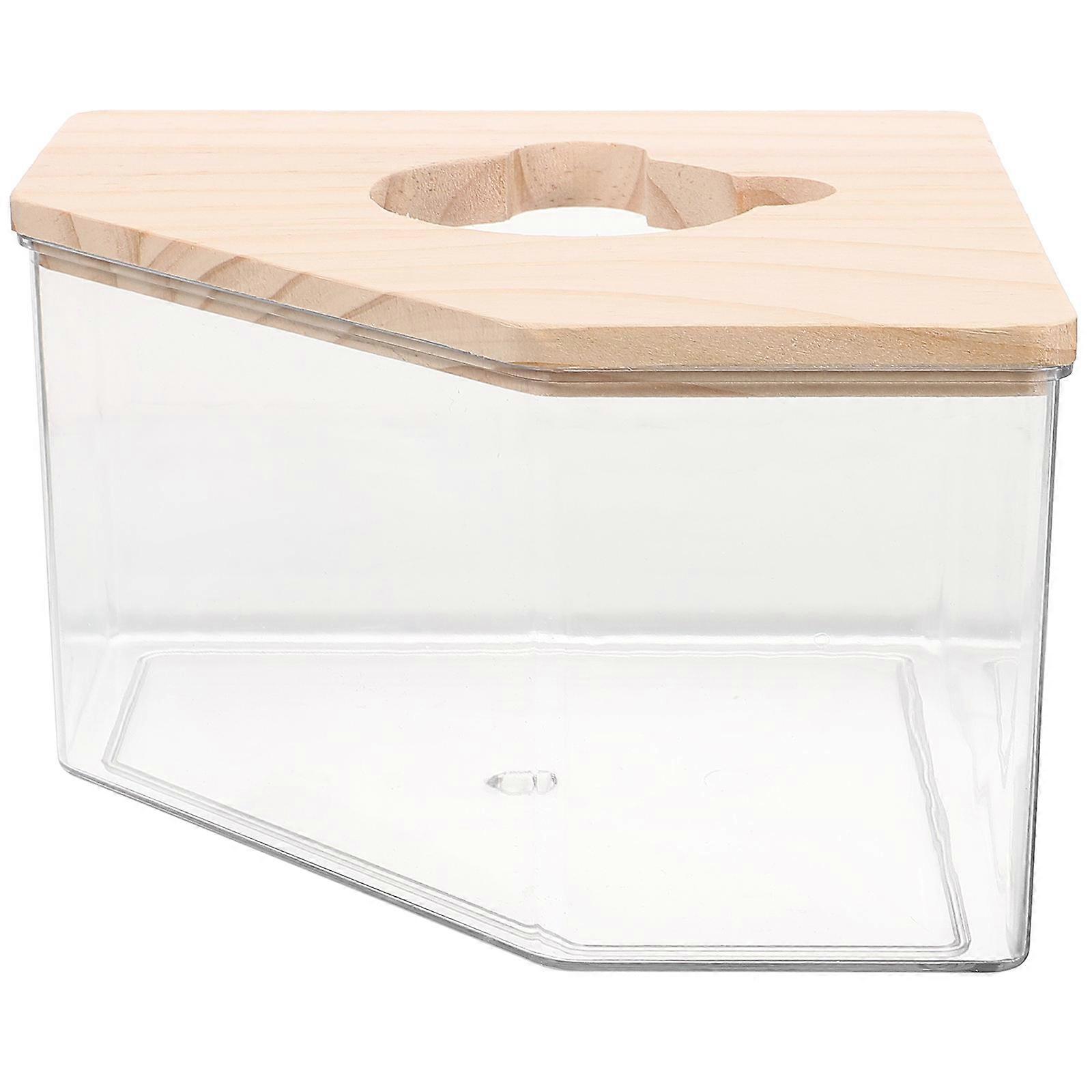 2Pcs Hamster Sand Bath Box Acrylic Container for Bathroom Use