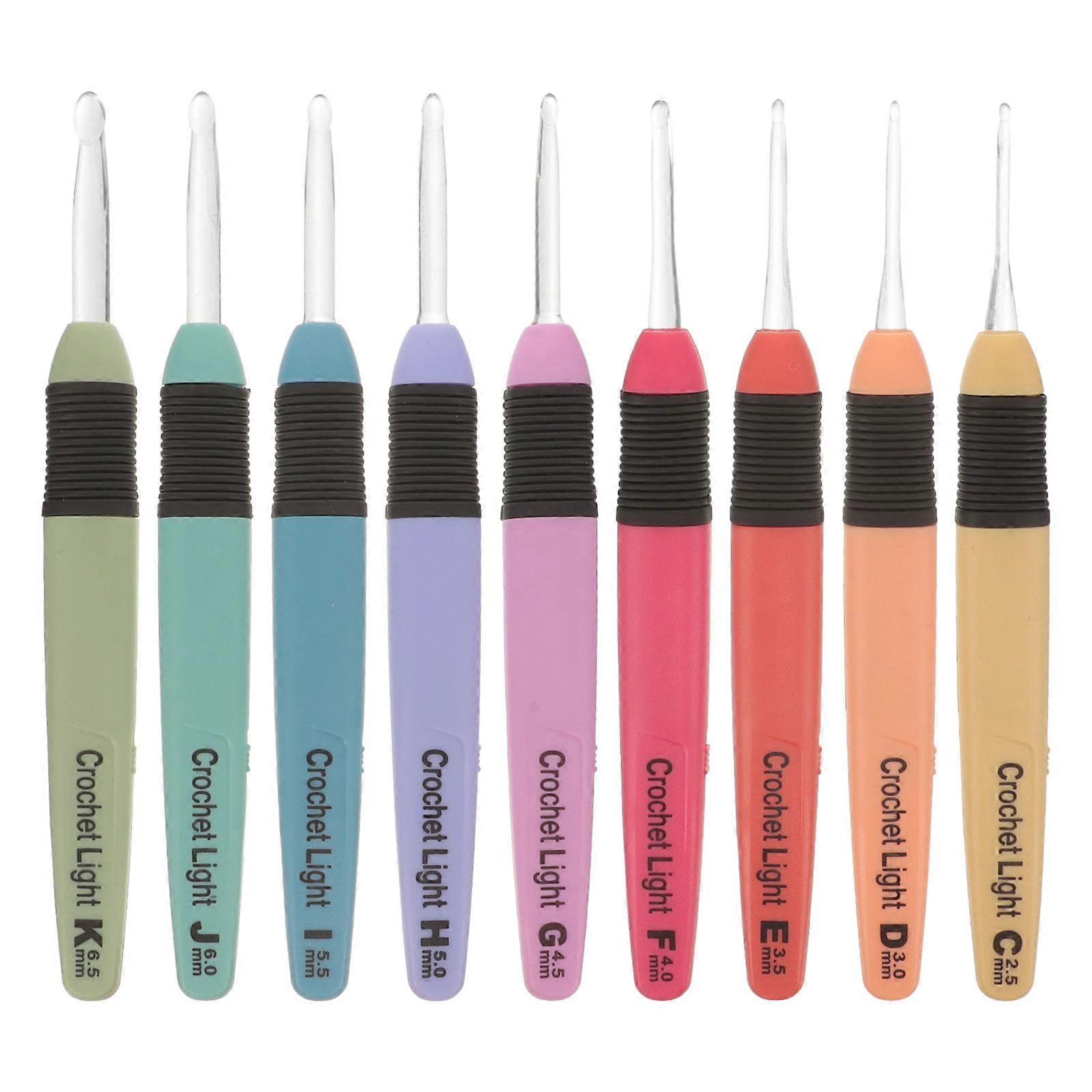 DIY Weave Yarn Lighted Crochet Hooks for Sewing 18Pcs Assorted