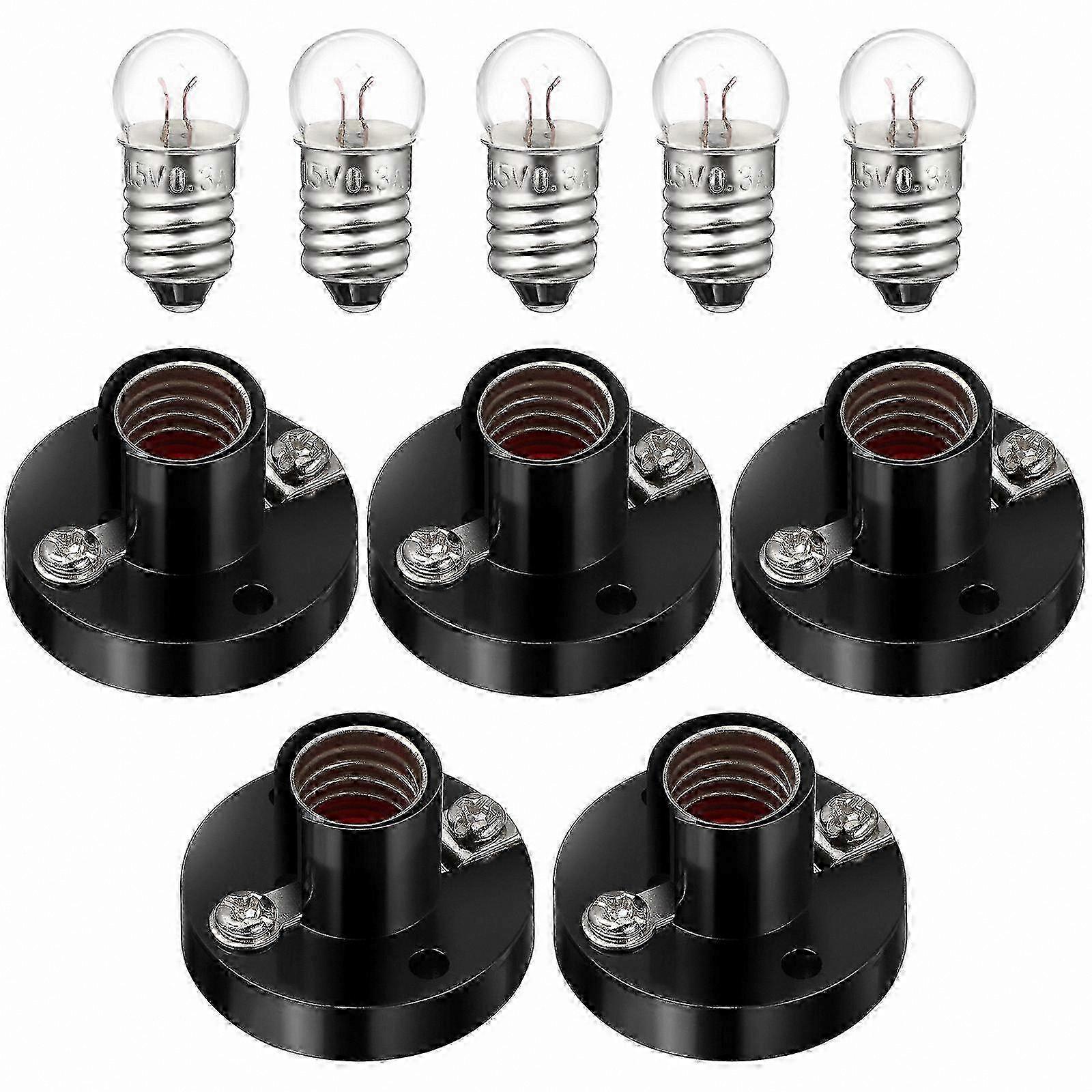 E10 Screw Lamp Holder with Bulbs for Student Electricity Experiments and Teaching Aids