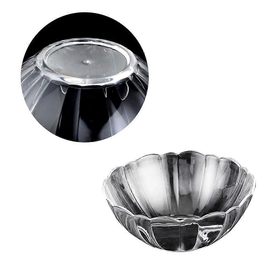 Transparent Lotus Shape Dessert Bowl for Kitchen Use