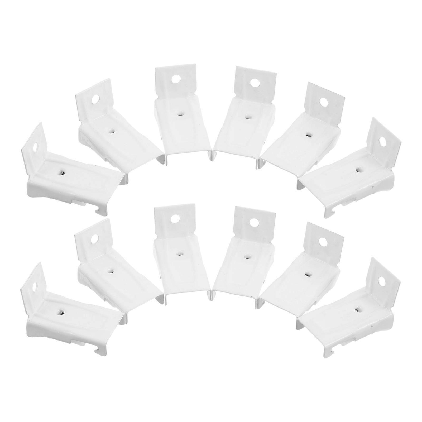 100Pcs Curtain Track Wall Brackets Shape Side Installation Iron