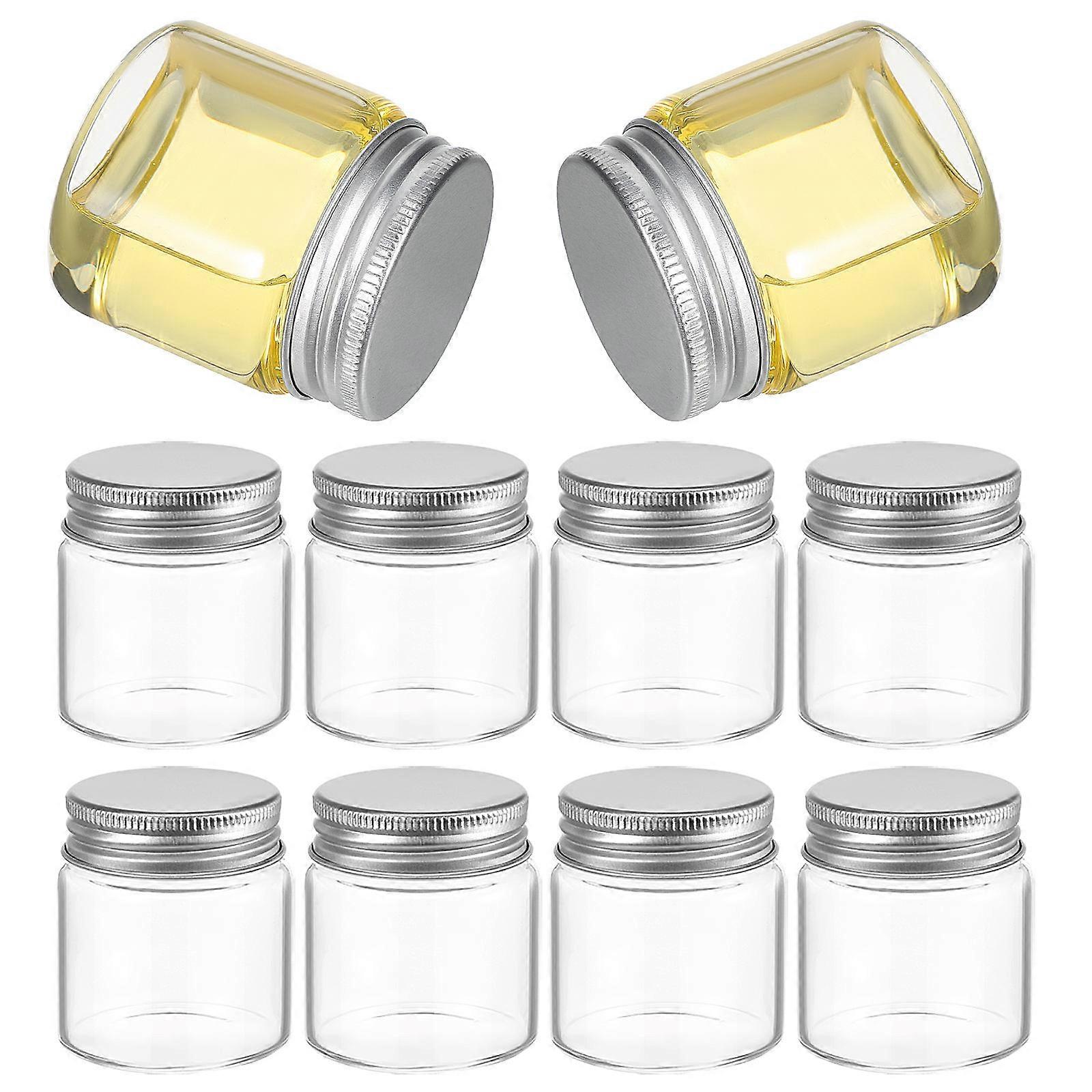 Small Glass Jars for Storage Use with Aluminum Lids 40Pcs Set Assorted Color