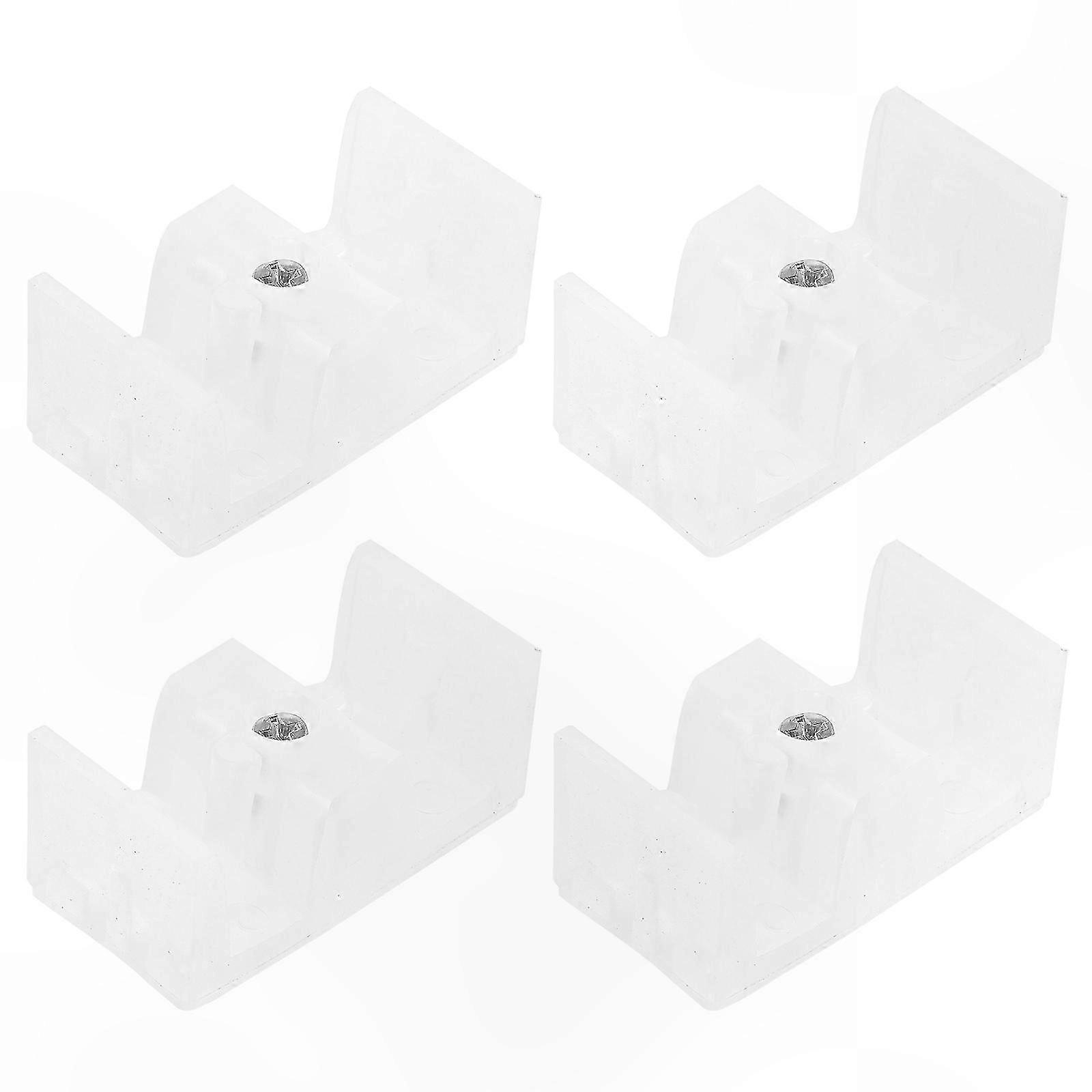 4-Pack Shower Door Bumpers and Guides Set for Bottom Installation