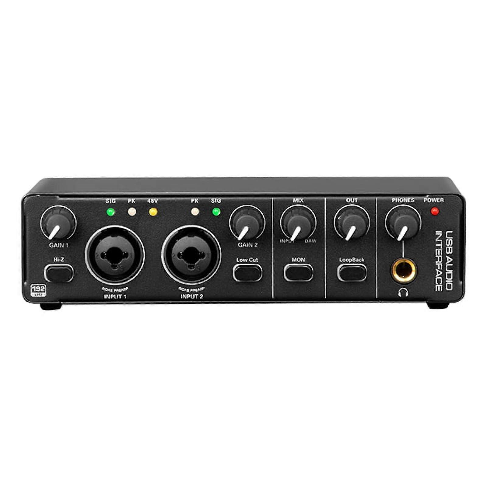 4 Channel Interface Small External Audio Recording Professional Sound Card Recorder Function for Recording of Singing