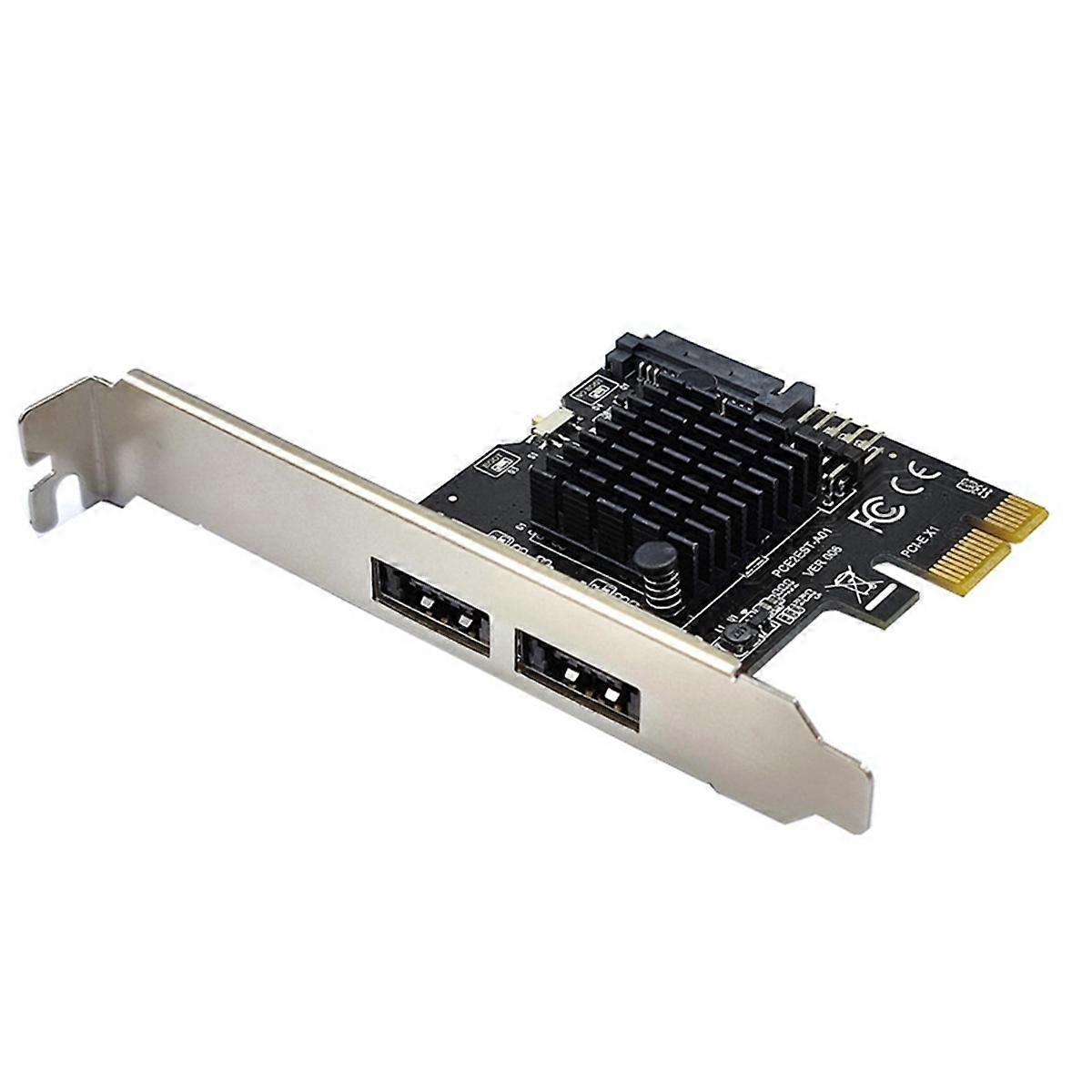 PCI-E X1 to Dual Port Power ESATA + USB Expansion Card for Desktop A