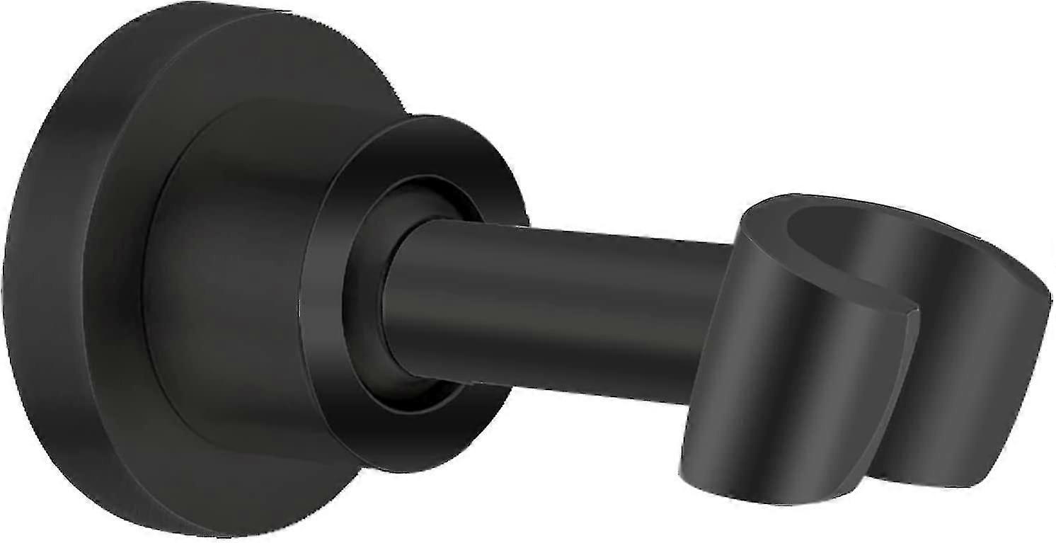 Support de pomme de douche 304 en acier inoxydable Noir Support de pomme de douche universel Support de douche à main 360 réglable avec vis d’installation