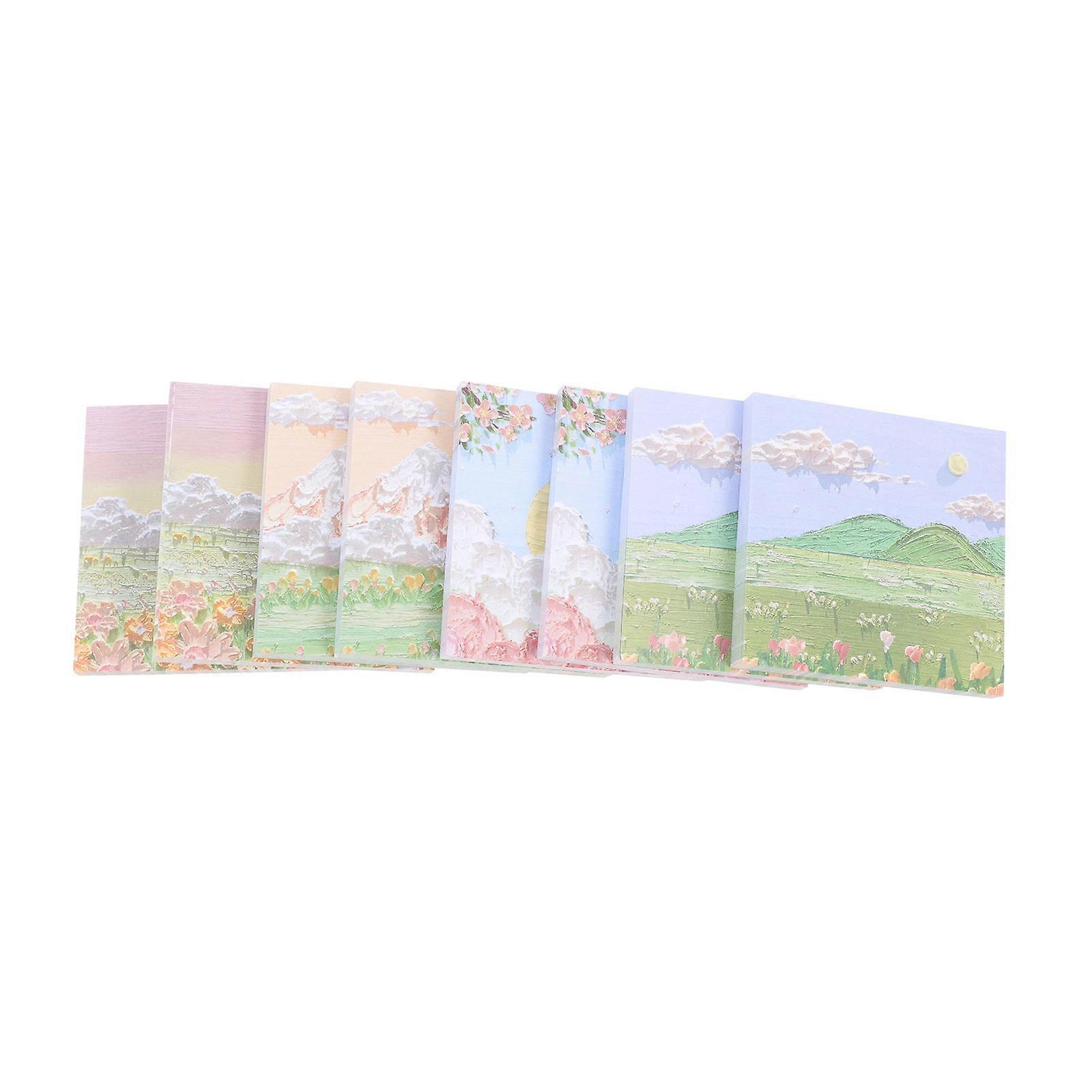 Oil Painting Pads for Students 8Pcs Adhesive Paper Memo Pads