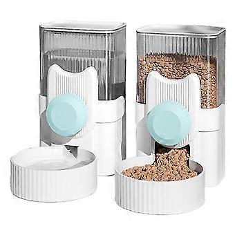 2x Hengende Automatiske Kattematere og Vanndispenser for Ildere og Kaniner Kaninmatere for Bur