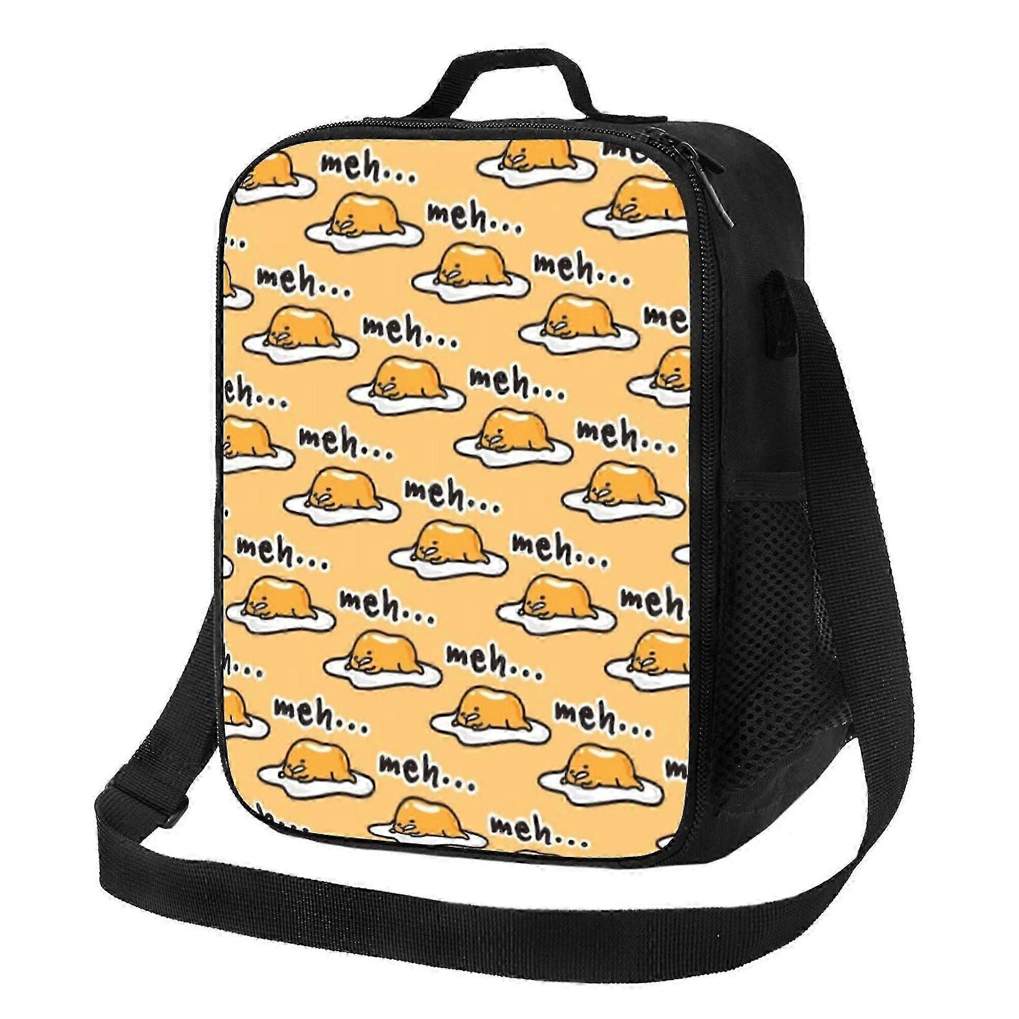 Elegant and Durable Gudetama Lunch Bag for Work Sports Picnics and Camping with Portability and Reusability