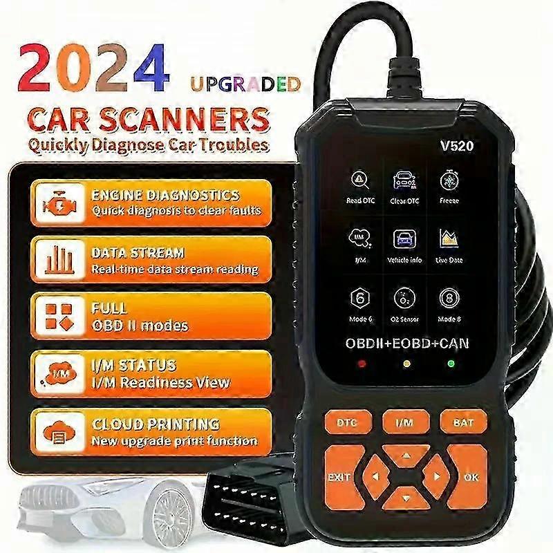 Professional OBD2 Scanner Diagnostic Tool, Enhanced Check Engine Code Reader with Reset OBDII/EOBD Car Diagnostic Scan Tools 25-26