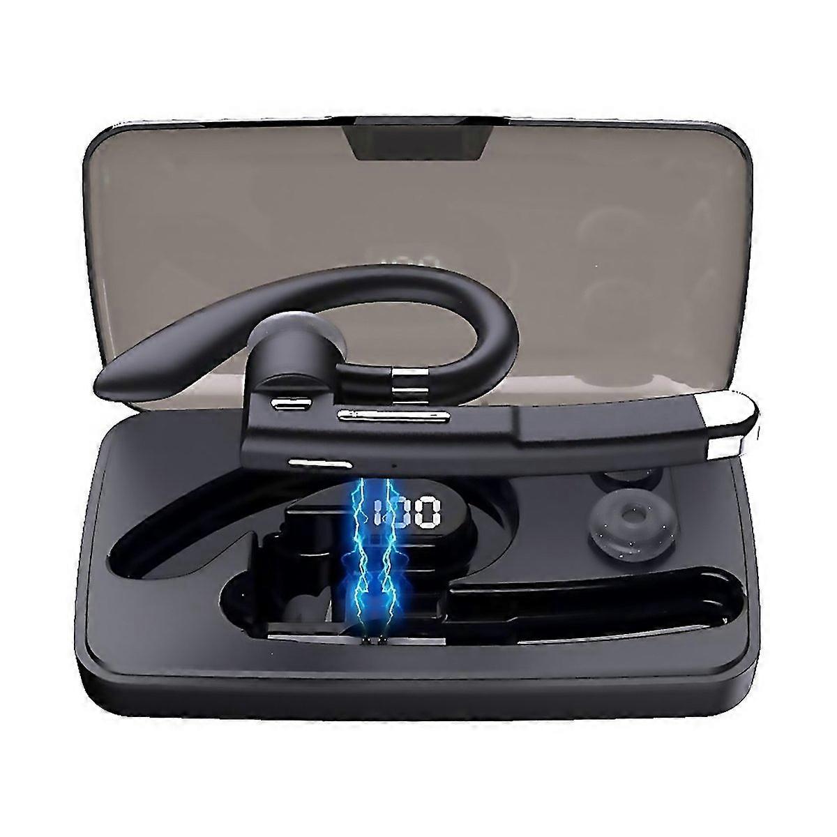 For Yyk520 Single Rotatable Earhanging Business Bluetooth Earphone With Charging Box Digital Display