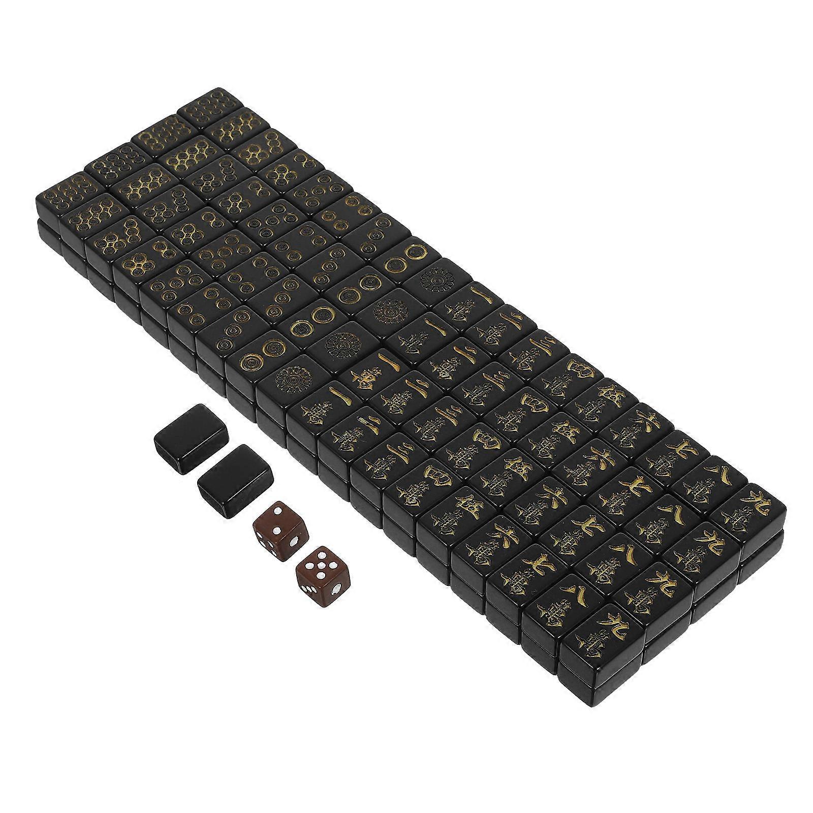 Mini Mahjong Travel Set for Playing 2Pcs Portable Chinese Mahjong Tiles