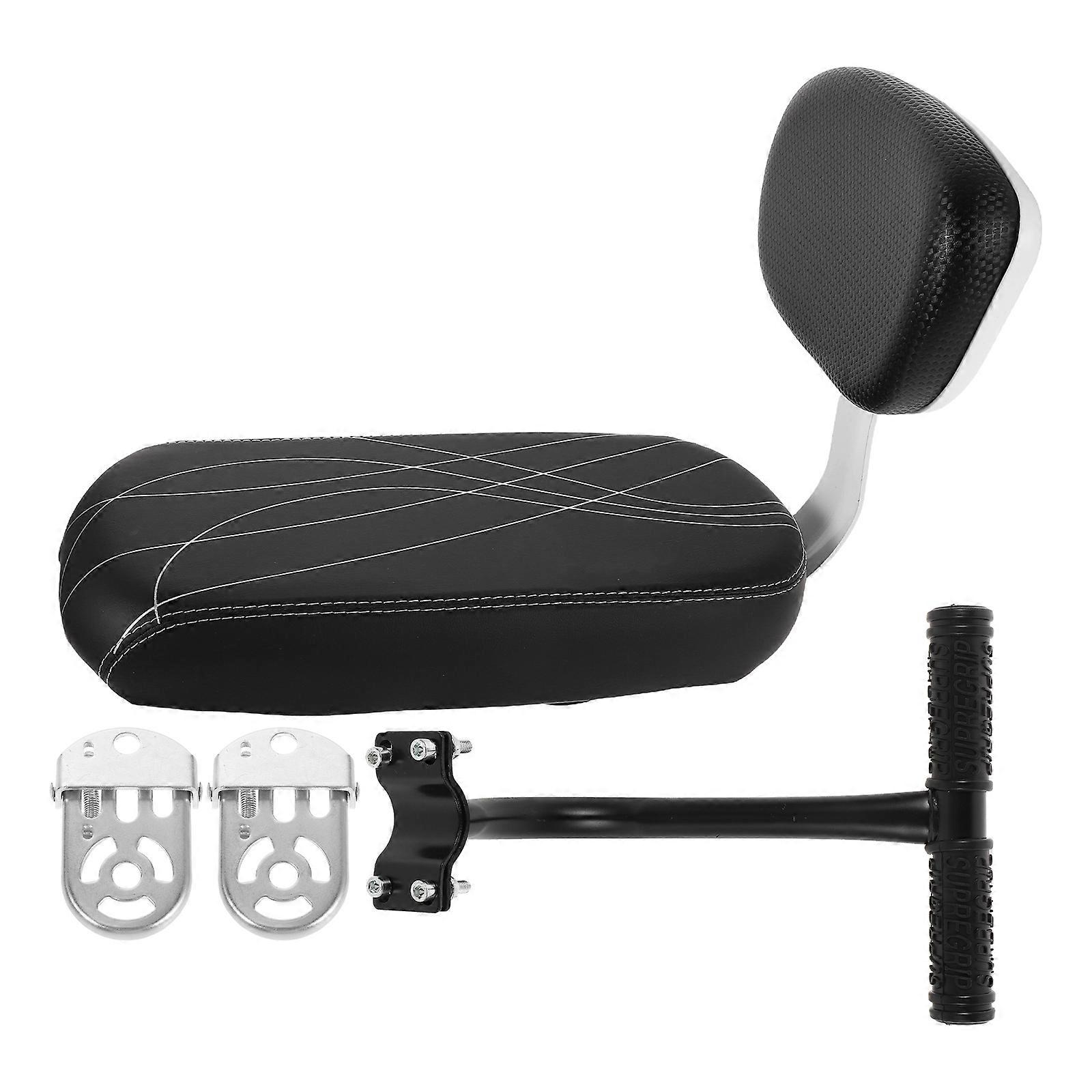 Bike Saddle With Backrest Child Bike Seat Attachment Comfortable Backrest For Outdoor Use Bicycle Rear Mounted Kids Seat Cushion 1Set