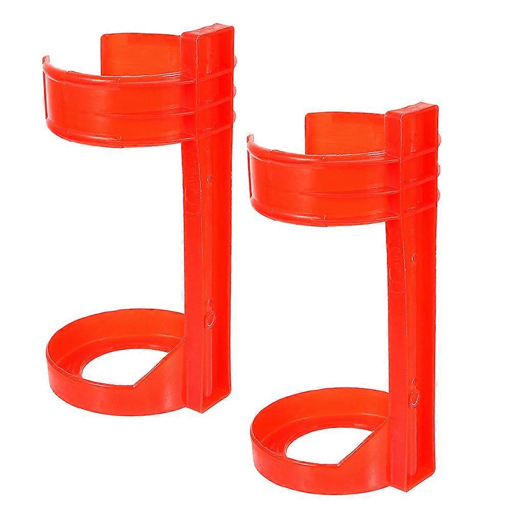 Fire Extinguisher Mount Bracket for Secure Vehicle Fire Safety 5Pcs Red Plastic