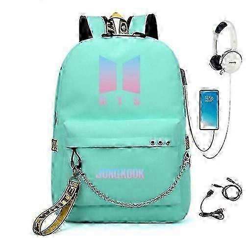 BTS Backpack USB Charging School Bag