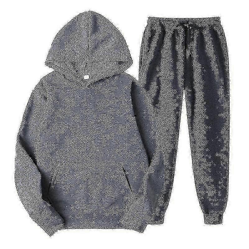 Hombres sudaderas con capucha de color sólido sudadera sudadera lana deportivo conjunto de chándal con capucha conjuntos de jogger