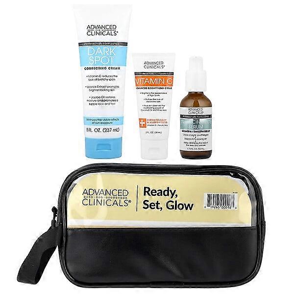 Advanced Clinicals, iHerbÃÂÃÂÃÂÃÂÃÂÃÂÃÂÃÂ® Exclusive, Ready, Set, Glow Travel Bag, 4 Piece Set
