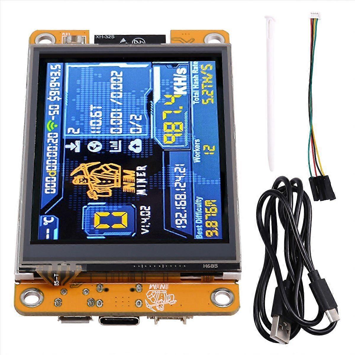 Upgraded 990KH/S NMMiner NerdMiner 2.8 Inch Smart Display Bitcoin Crypto Solo Lottery Miner 990KH/S