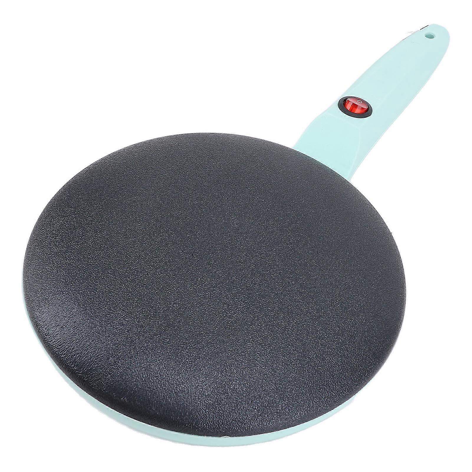 Electric Crepe Maker Auto Temperature Control Non Stick Dipping Plate 8 Inch Crepe Maker Machine with Silicone Spatula Egg Whisk Green Base EU Plug 2