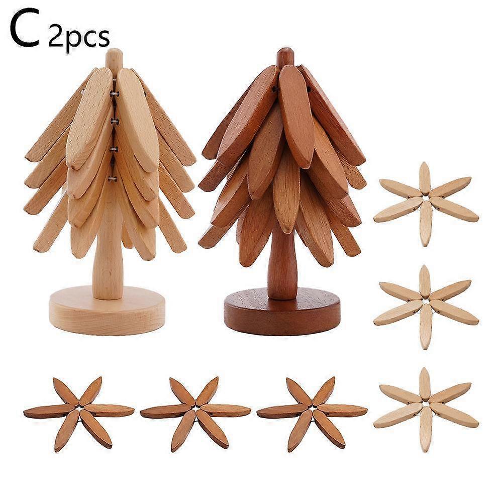 Beech Tree Heat Insulation Mat Set 3-Piece High Temperature Resistant Table Protector Coaster for Hot Pots Home Decor