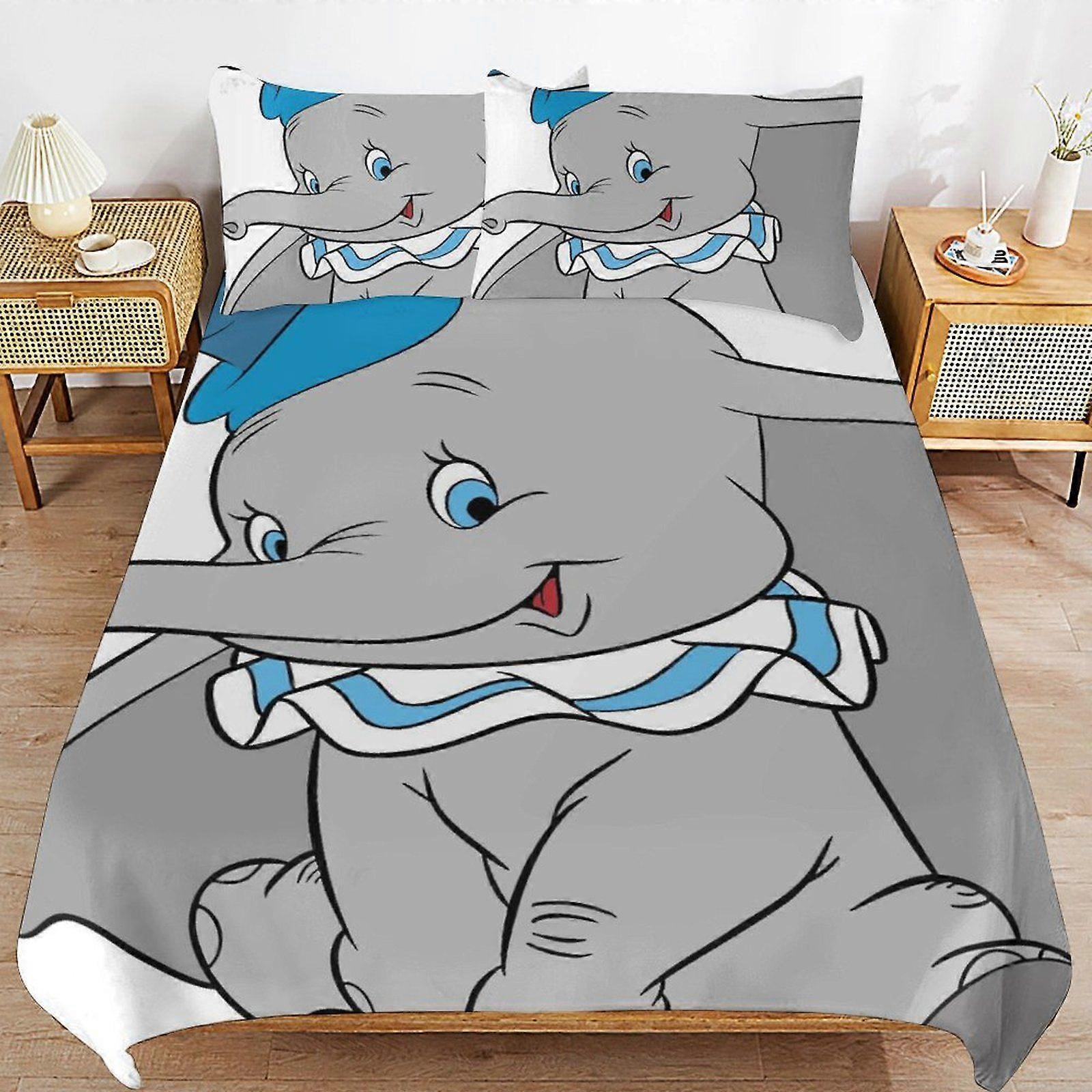e137 Dumbo The Animated Series Smooth Texture Sleep Arrangement Cozy Build Thread Detail Duvet Cover Sets Fit for All p137