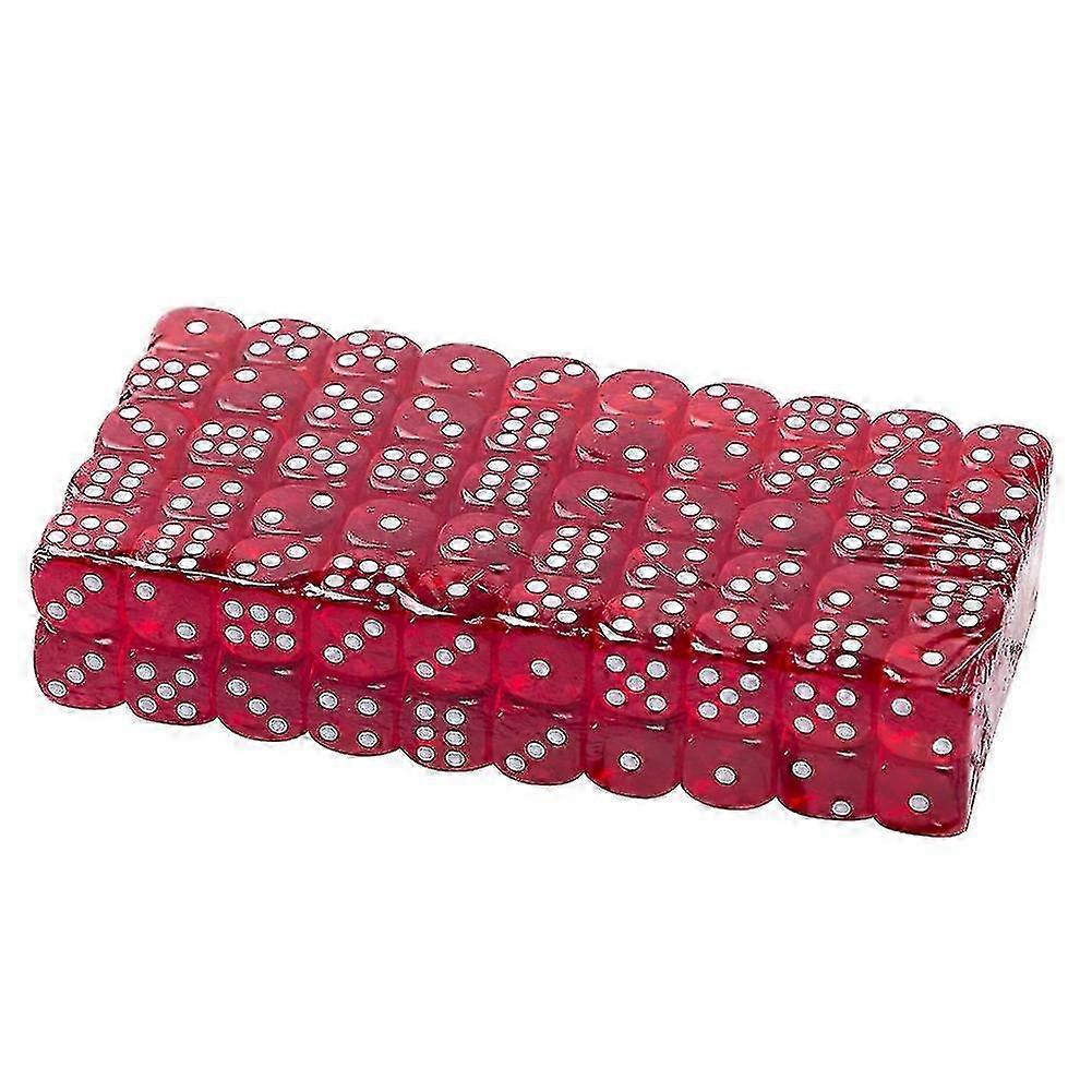 Färgglada tärningar för festspel - 14mm 100st transparent set