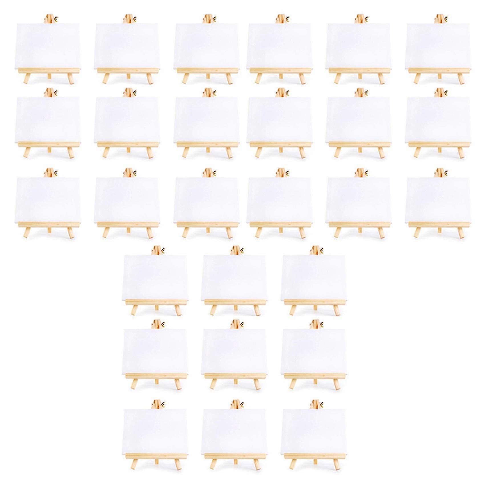 30 Set Artists Mini Canvas Set Painting Craft Diy Drawing Small Table Easel Gift