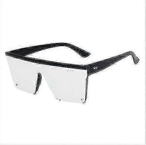 Oversized Square Sunglasses Women Fashion Flat Top One Piece Shade Mirror Uv400