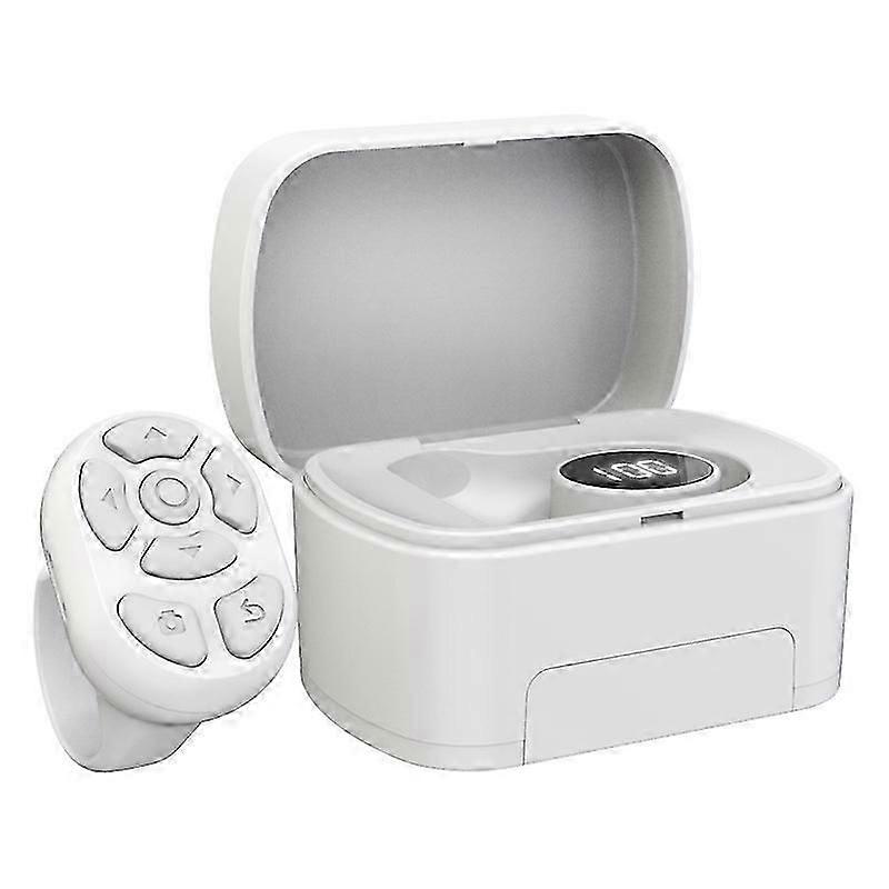 Bluetooth Page Turner Remote for TikTok and Kindle Apps, Compact Scrolling Ring with Convenient Charging Case