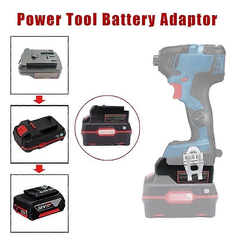 Battery Adapter for Parkside 20v battery Convert to for Bosch 18v BAT Power tool
