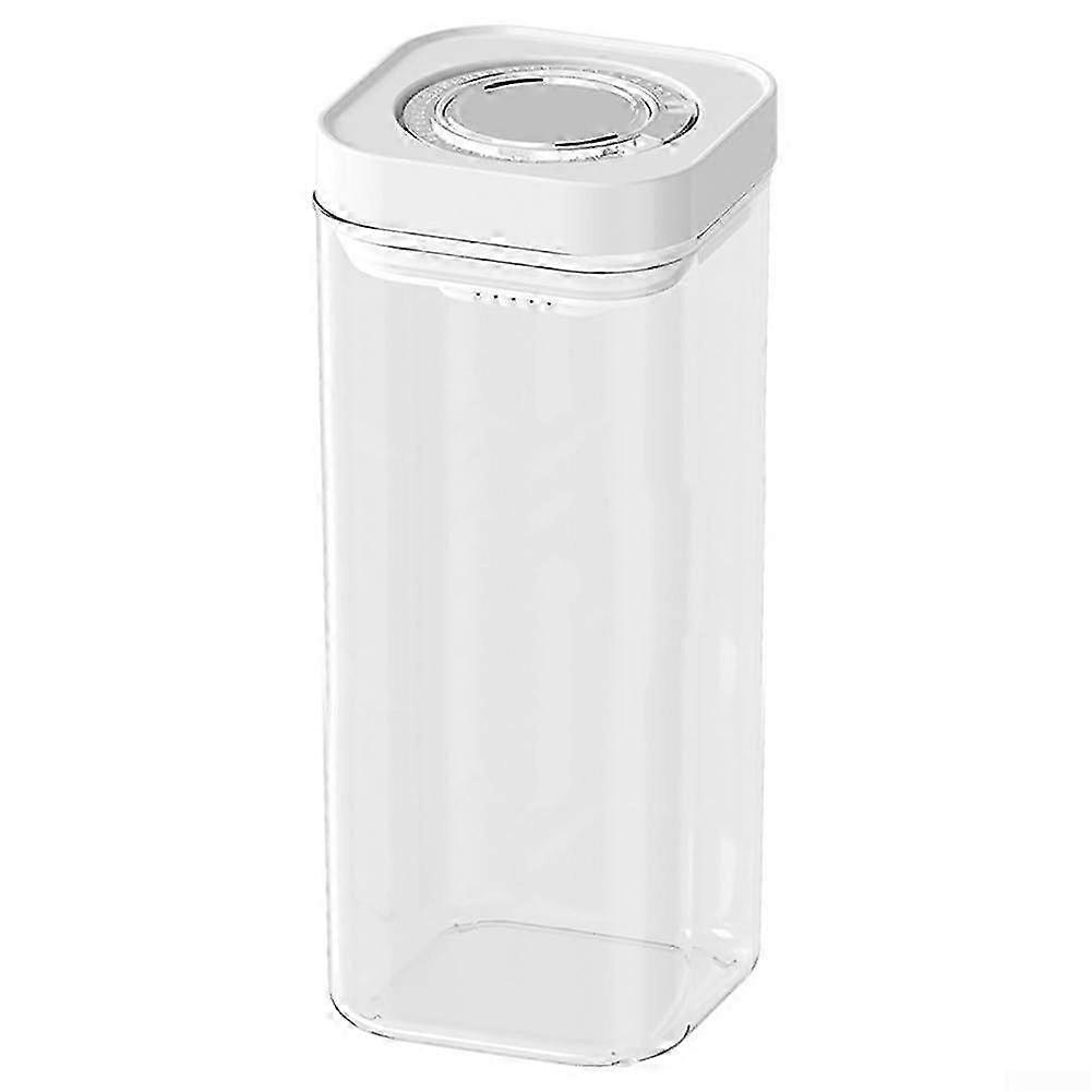 2300ml Airtight Sealed Storage Jar With Timer And Drying Box For Kitchen Pantry White And Clear PET+ABS Container Edition 1110