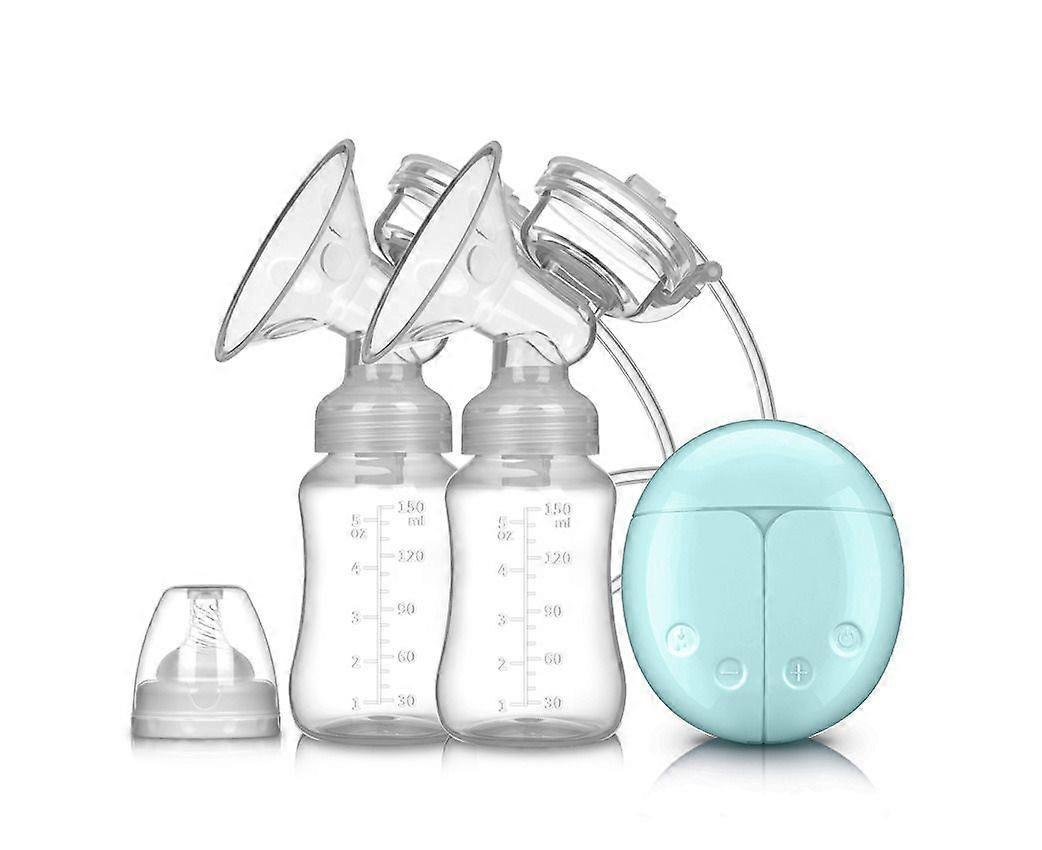 Intelligent Double Electric Breast Pump Automatic Milk Suction-Blue