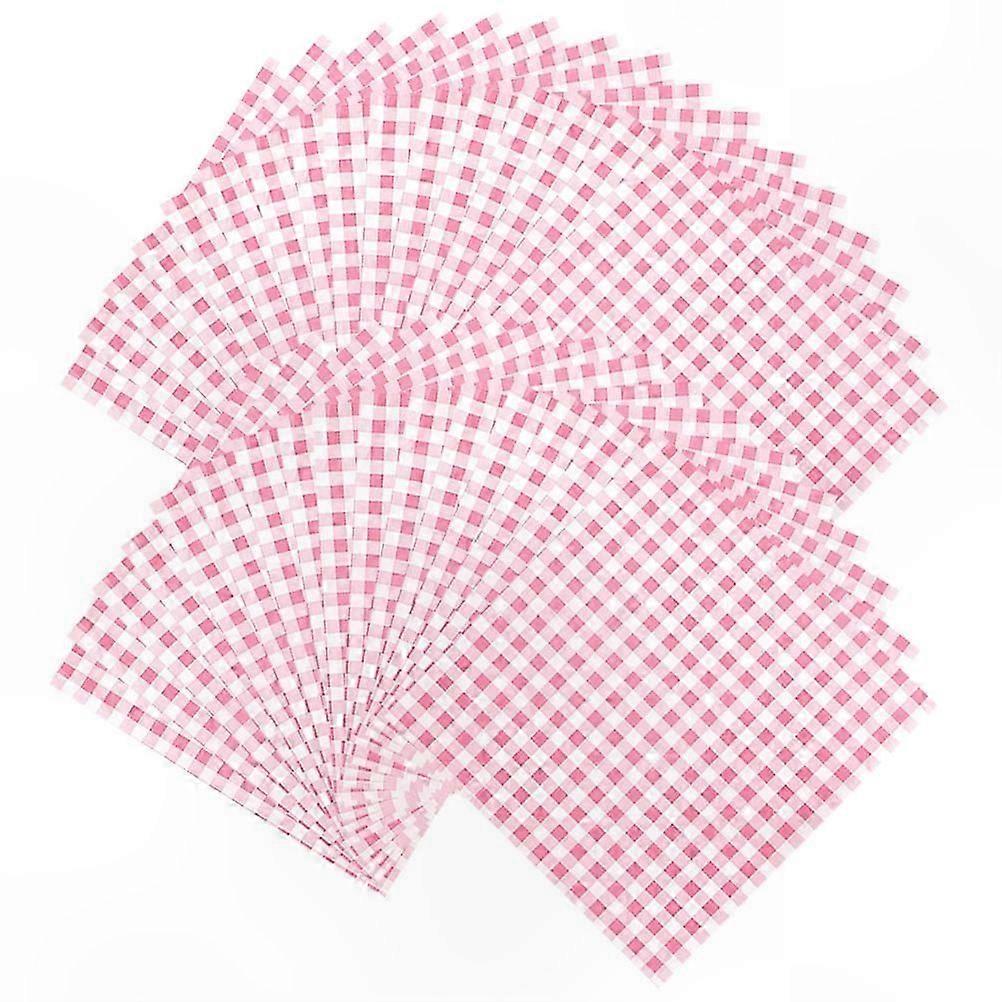 Pink Multi-Function Sandwich Wraps, 18x18cm, Oil-Proof Food Wrap Paper, 100 Sheets