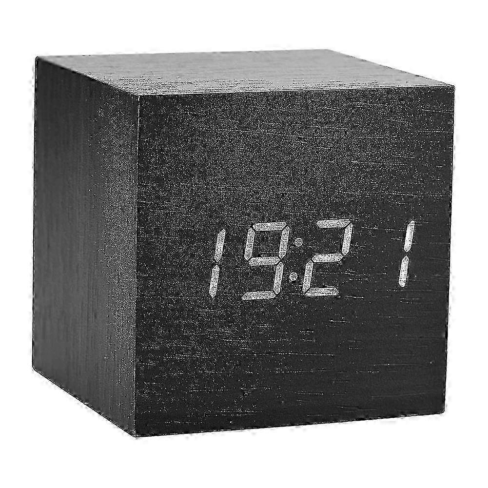 Natural Style Wooden Alarm Clock, Clearly Displays Time, Temperature, and Date 2025