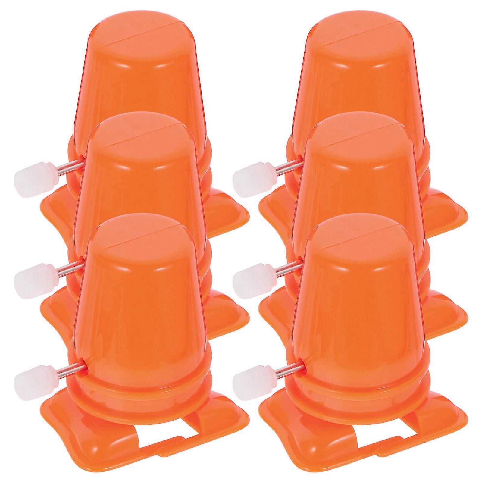 DIY Windup Robot Toys Mechanism Movement for Playing 6Pcs Orange