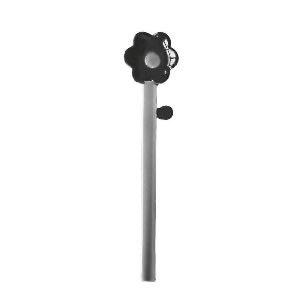 Flower Shaped Clear Glass Coffee Stirring Spoon with Long Handle for Tea Mixing (Style C)