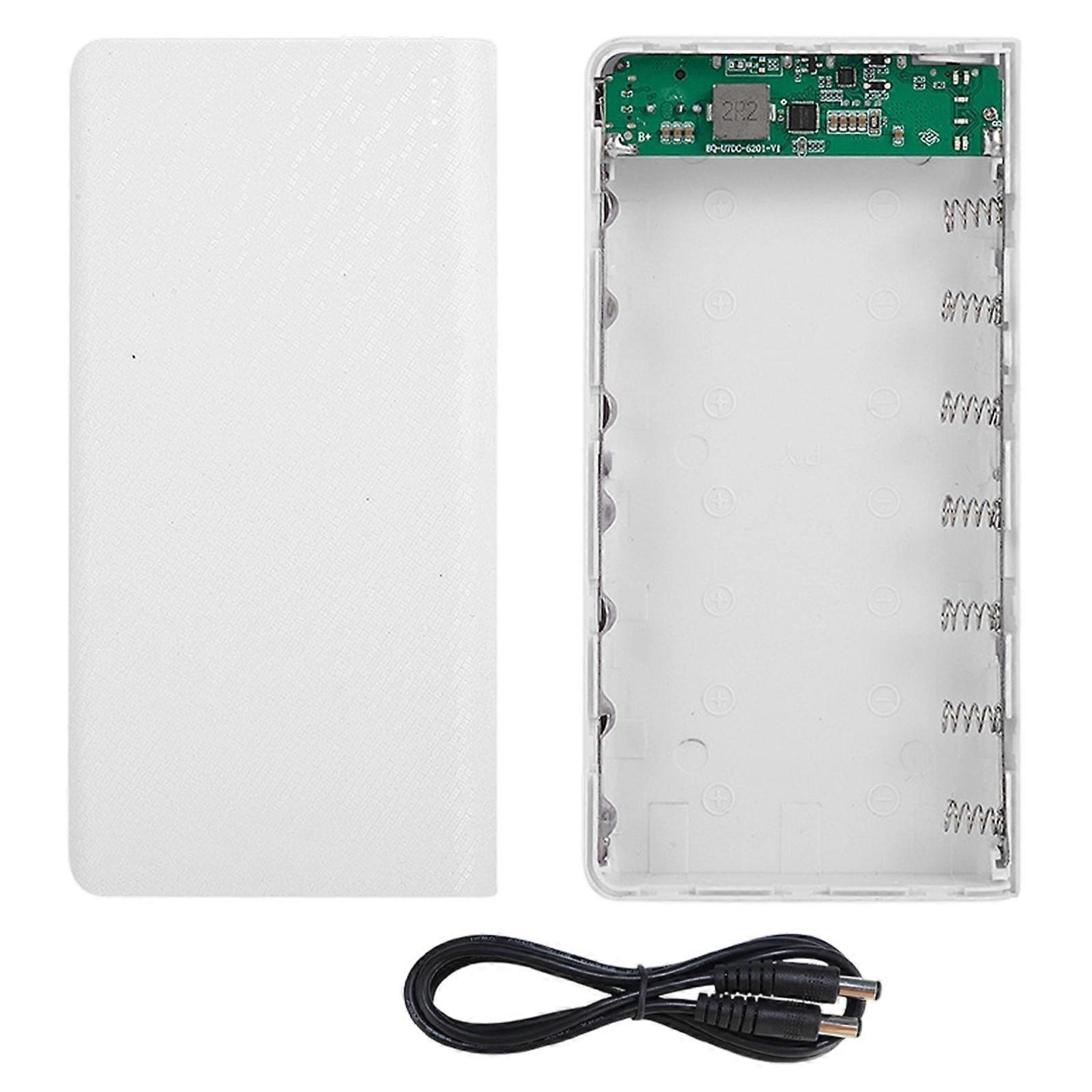 Removable Battery Case Battery Holder Rechargeable Batteries Storage Box Detachable Mobile Power Module ABS Texture  White