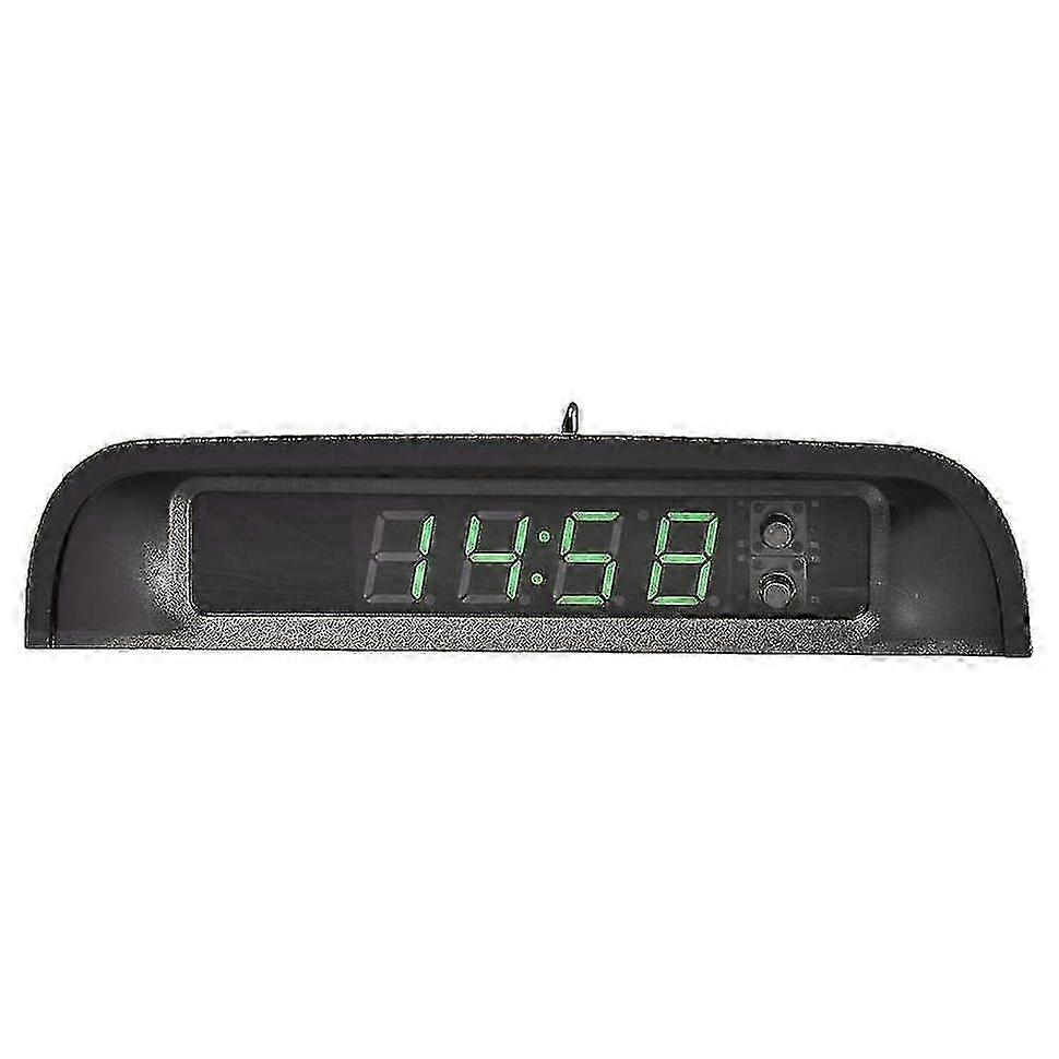 Car Clocks with Night Display Thermometer Auto Internal Stick-on Digital Watch Solar Powered 24-Hou 25-26
