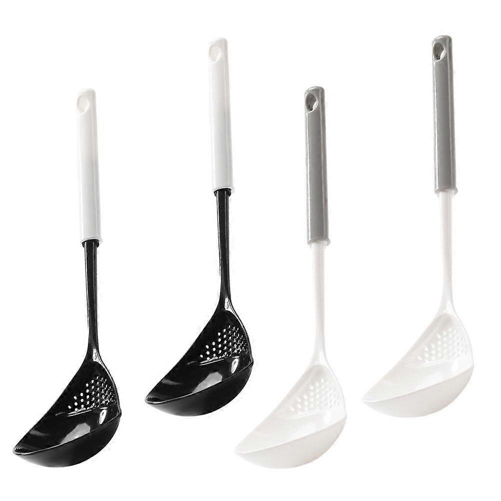 4 Pcs Multifunctional Spoon Kitchen Supplies Plastic Soup Spoons Strainer Strainers for